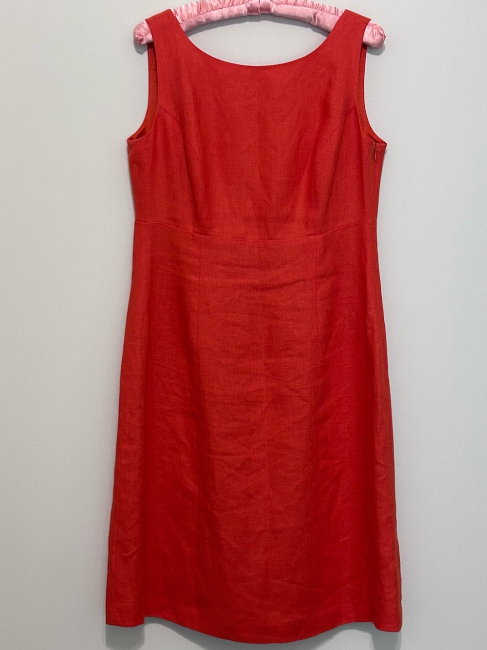 Talbots Classic Irish Linen Sleeveless Orange Sundress